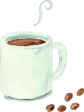 ホットコーヒーのイラスト
